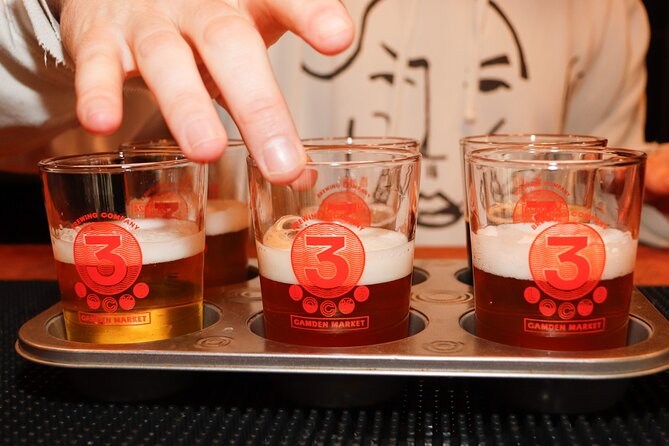 3 Locks Brewing Company Tour and Tasting Experience in Camden - Six tasters give you a proper comparison