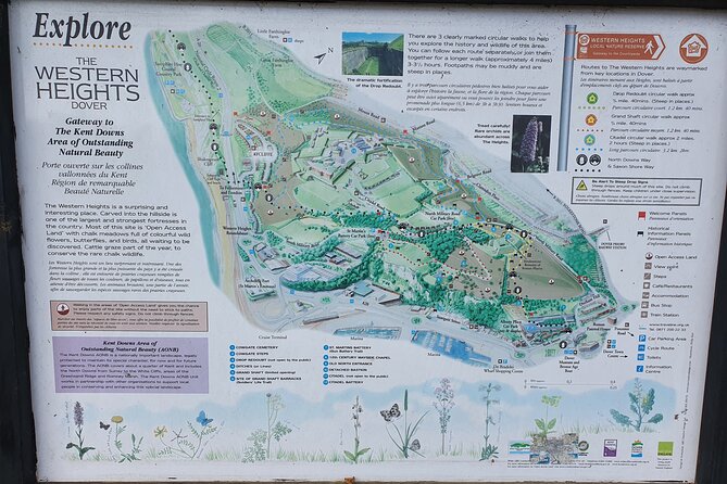 Battle of Britain Experience, White Cliffs of Dover & Canterbury - White Cliffs views from Dover Western Heights