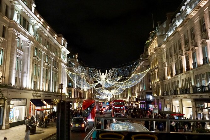 Christmas Lights Open-Top Bus Tour - Waterloo Bridge is the best skyline moment