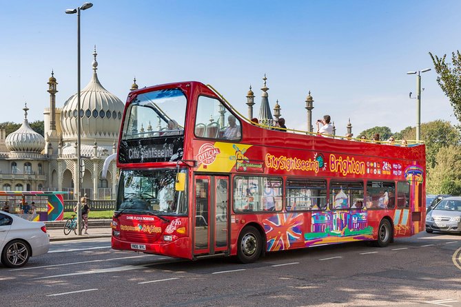 City Sightseeing Brighton Hop-On Hop-Off Bus Tour - Grand Avenue and Palmeira Square show Brighton’s western side