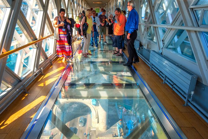 Easy Access Tower Bridge and Engine Room & Scenic Thames Cruise - Inside Tower Bridge: towers, glass, and big river views