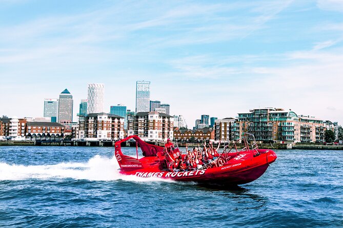 High-Speed Thames River Speedboat in London - Shakespeare’s Globe and St. Paul’s Cathedral