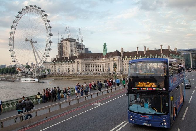 London by Night Sightseeing Open Top Bus Tour with Live Guide - Buckingham Palace and Green Park
