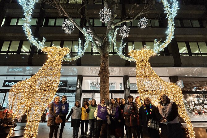 London Christmas Lights Guided Tour With Christmas Music - Oxford Street and its starry ceiling