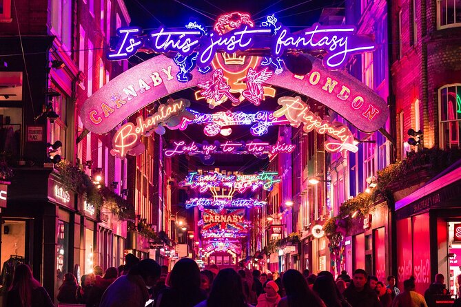 London Christmas Lights Private Walking Tour - Walking the Strand beneath the Christmas lights