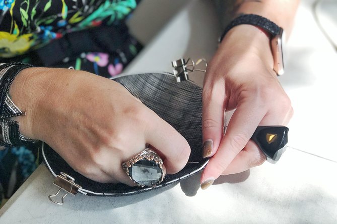 Make a Fascinator Hat with a Designer in London - Why the finished fascinator makes a good London souvenir
