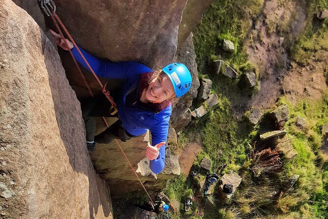 Outdoor Rock Climbing Taster Day in Peak District - Coaching for nerves and height concerns