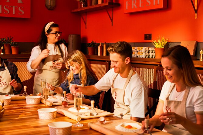 Pasta Making with Unlimited Prosecco in London's West End - Rolling, shaping, and learning without pressure