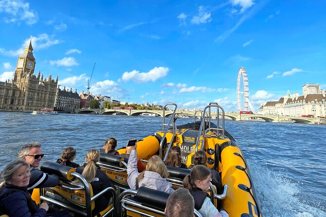 PRIVATE HIRE 45 min Speedboat Tour - Embankment/Westminster Pier - The London Eye and Houses of Parliament