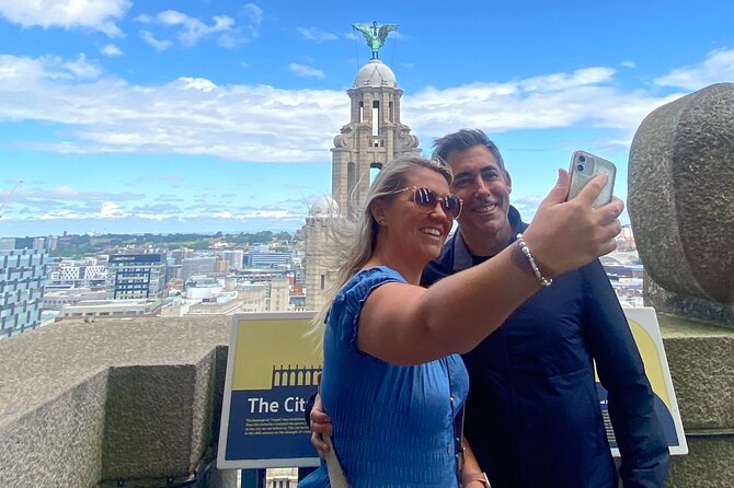 Royal Liver Building 360 - Tower Tour and Experience - The final 35 stairs and the Liver Birds