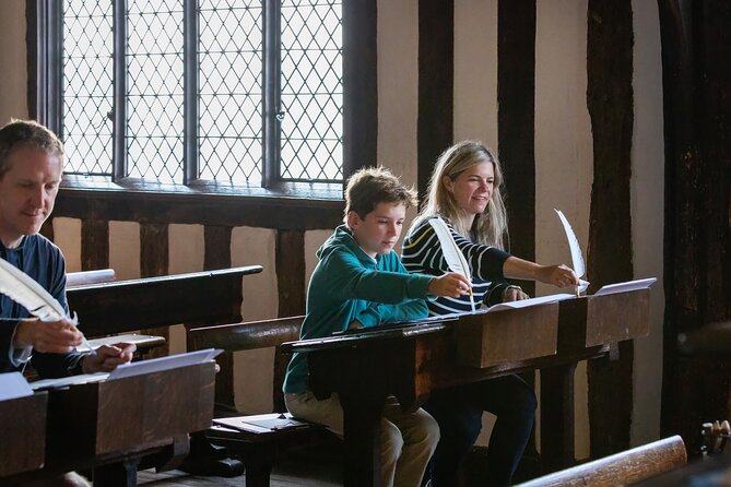 Shakespeare's Schoolroom & Guildhall Entry Ticket and Tour - Quill, ink, Tudor games, and costumes