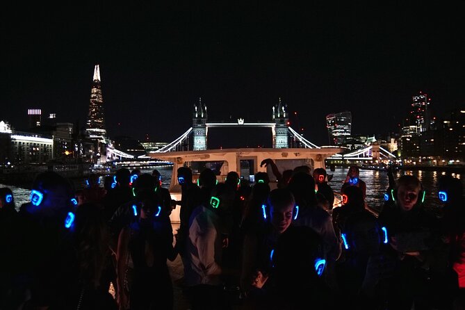 Silent Disco London Thames Boat Party - Tower Bridge after dark