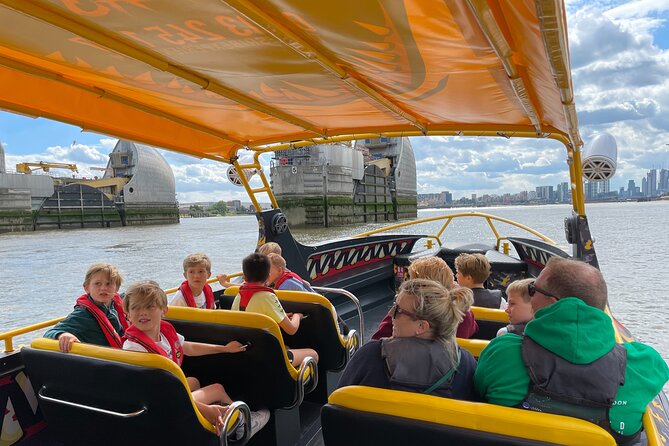 Speedboat 'THE THAMES BEAST' from Tower Millennium Pier - 40 mins - HMS Belfast and the shift east