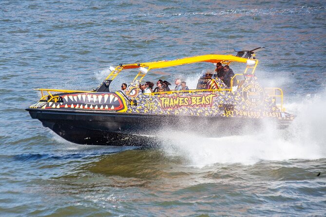 Speedboat 'THE THAMES BEAST' from Tower Millennium Pier - 40 mins - The Cutty Sark, The O2, and the Thames Barrier