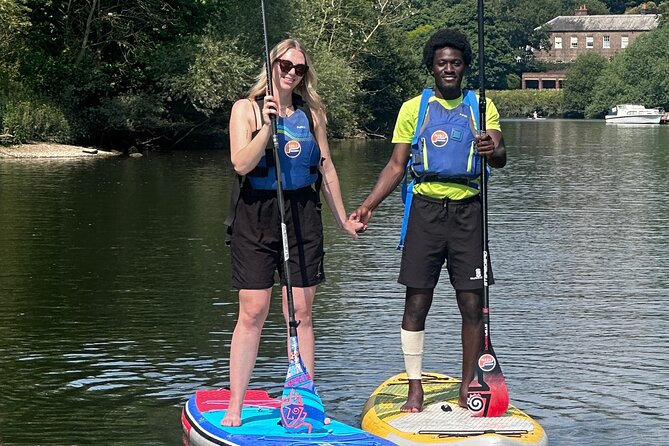 Stand up Paddleboarding on the beautiful Thames at Richmond - Choosing your direction on the Thames